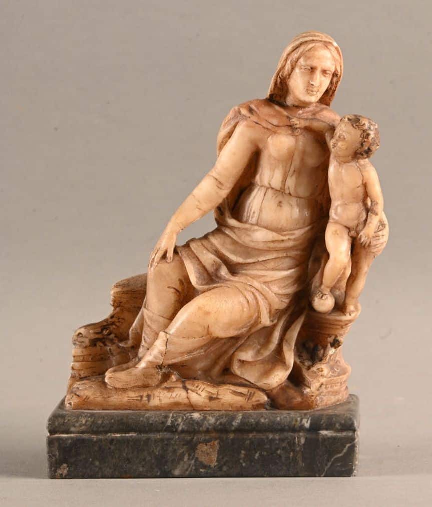 Ecole italienne du 18ème siècle. Sculpture en albâtre.