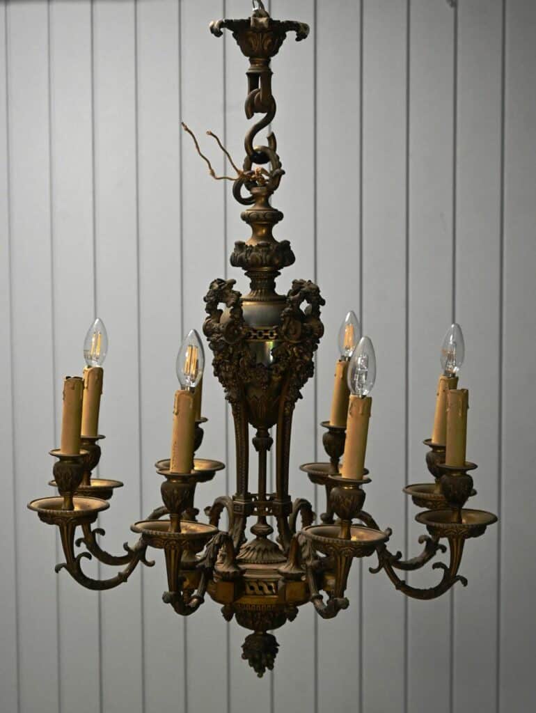 Lustre en bronze doré