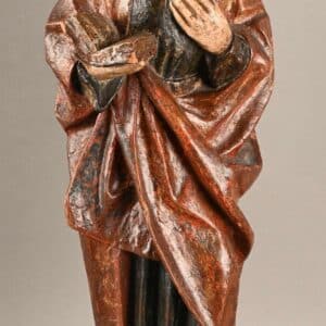 Sculpture en tilleul d'un Saint