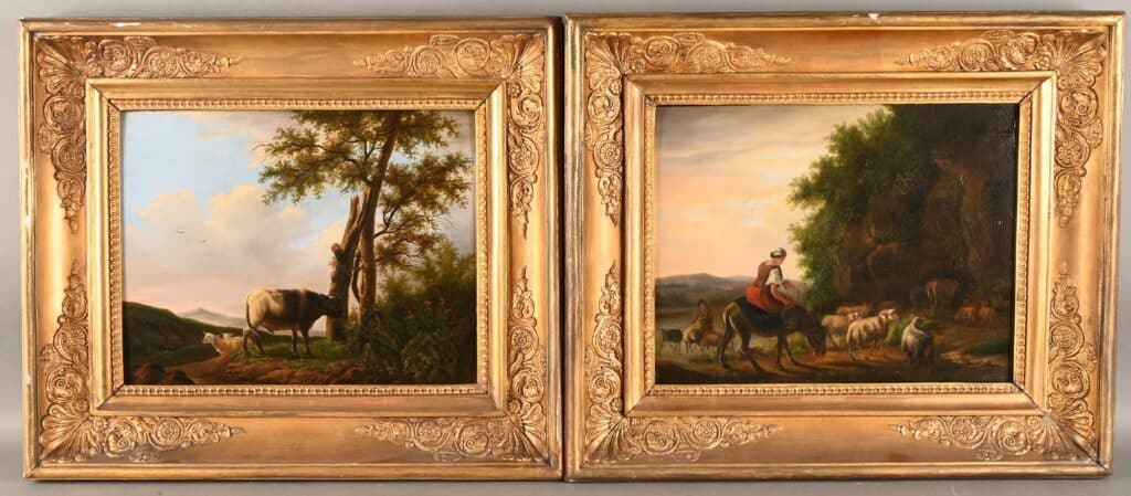 Deux huiles sur panneaux