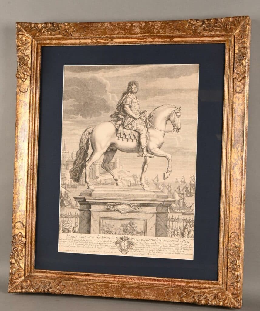 Gravure encadrée de Louis XIV