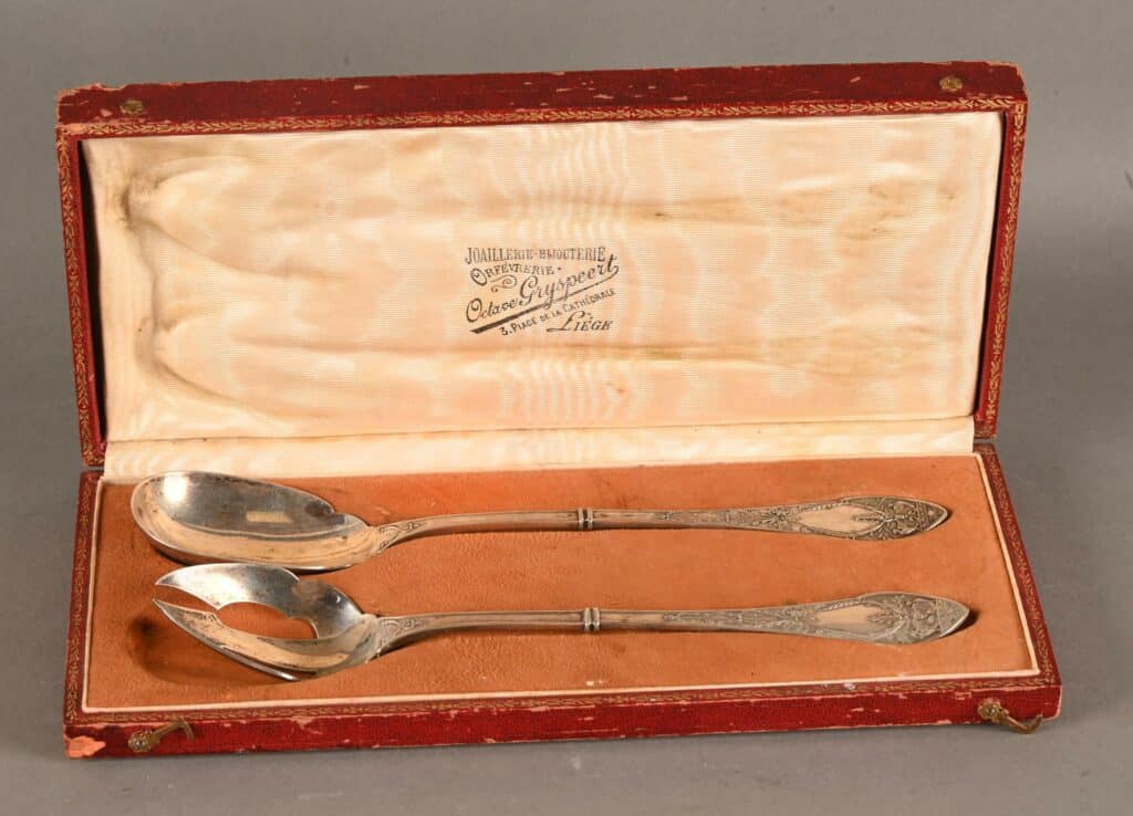 Coffret à 2 couverts en argent