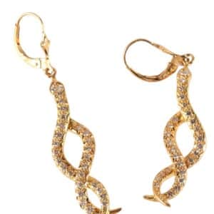 Paire de boucles d'oreilles serpent
