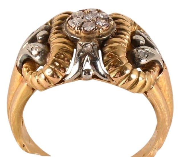 Bague ancienne en or et brillant