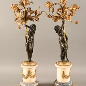 Paire de candélabres Louis XVI
