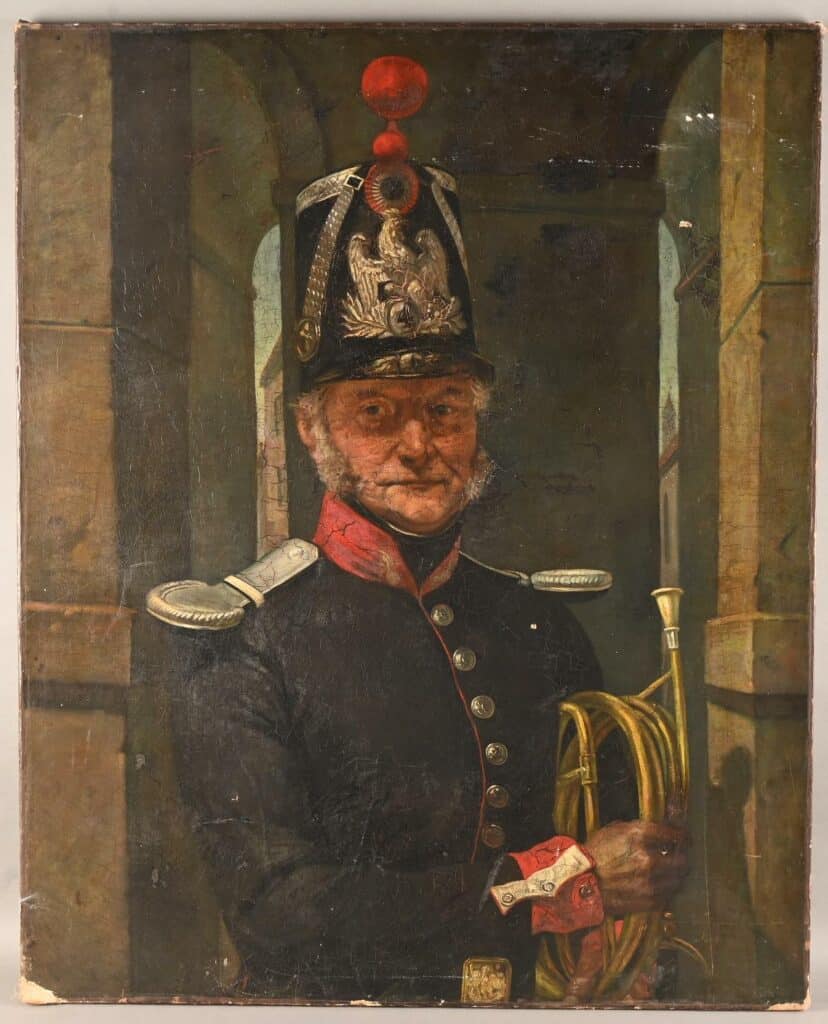 Portrait d'officier musicien de la garde nationale
