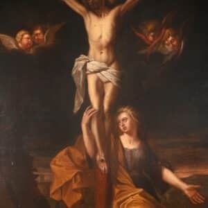 " Christ sur la Croix avec Marie-madeleine et angelots"