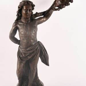 Sculpture en bois d'un Saint Sébastien.