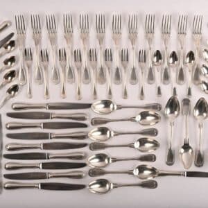 Partie de ménagère en métal argenté Christofle