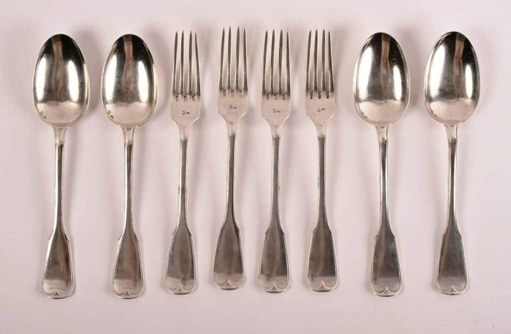 WOLFERS 4 cuillères et 4 fourchettes