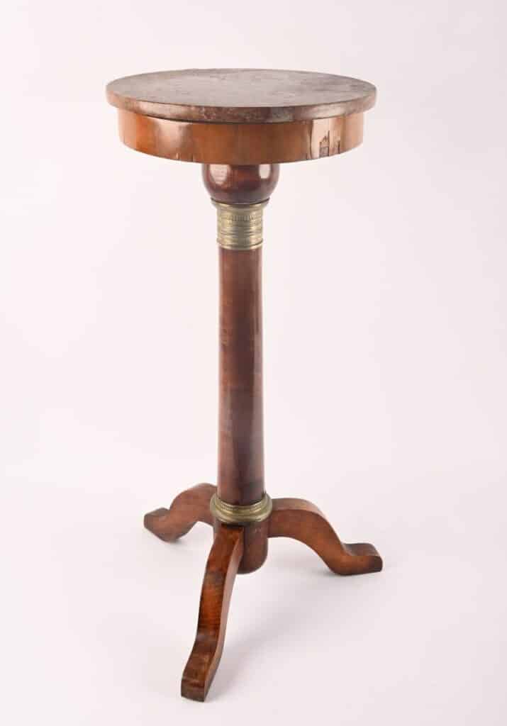 Guéridon Empire marbre rose