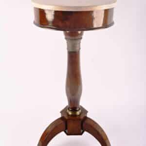 Guéridon Empire marbre blanc