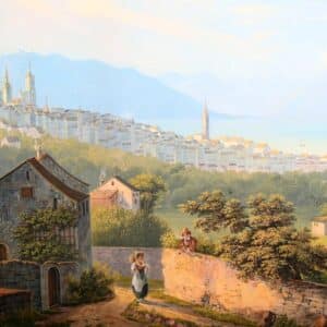 Gouache de la ville de Lausanne