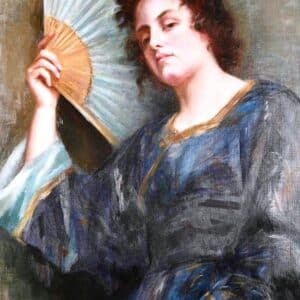 HST Jeune femme à l'évantail