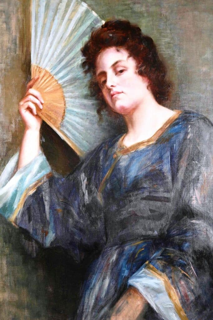 HST Jeune femme à l'évantail