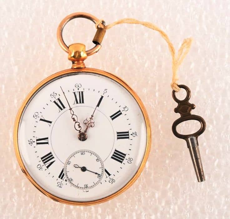 Montre gousset en or 18 K.