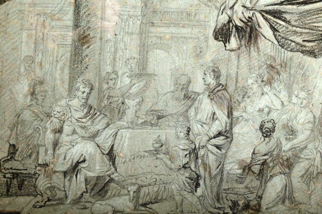 " Offrande au grand Farcy" Ecole française du 19 ème siècle.