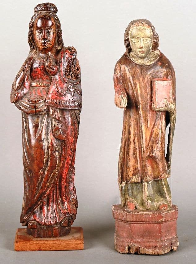 Deux sculptures en bois