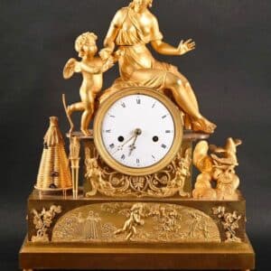 Pendule de cheminée d'époque Empire