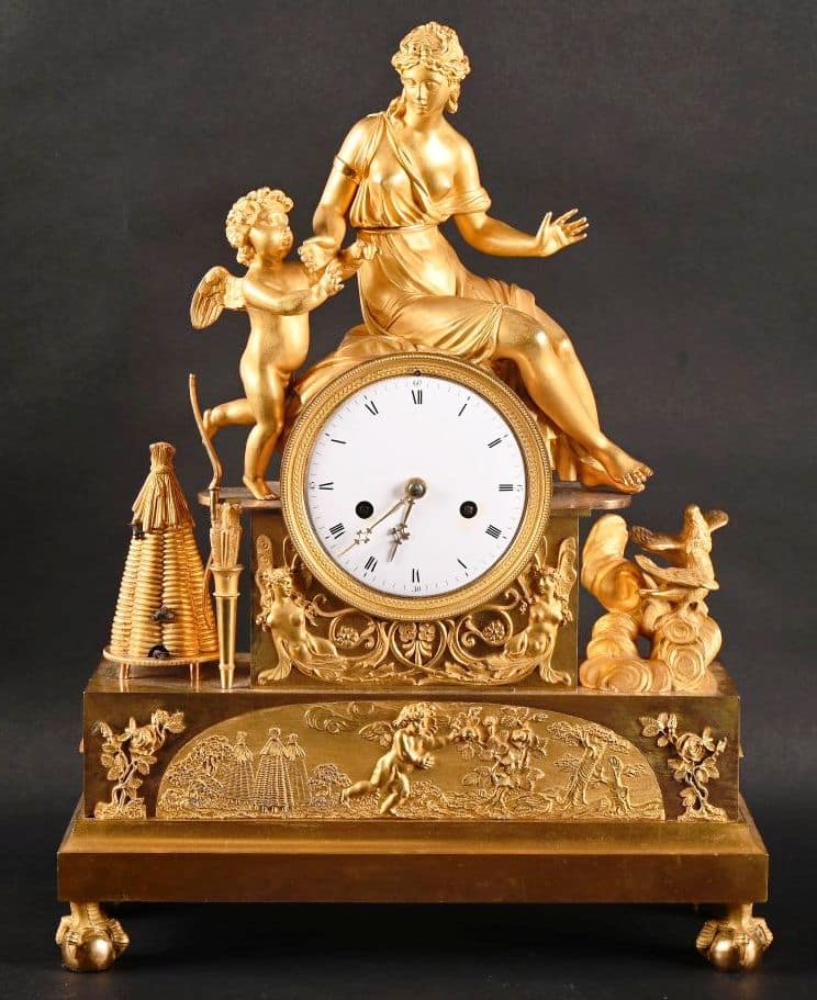 Pendule de cheminée d'époque Empire