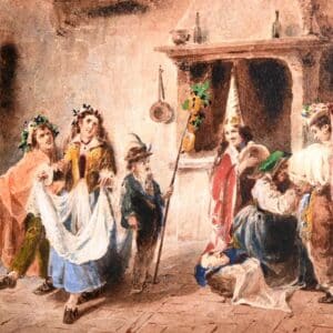 Scène d'intérieur: la préparation du carnaval