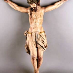 Christ en bois sculpté polychrome