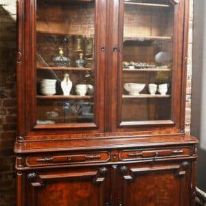 Deux-corps vitrine Louis-Philippe en acajou