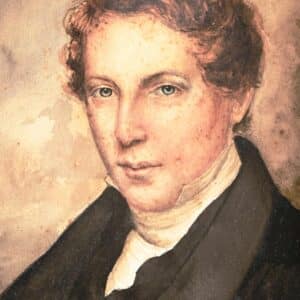 Portrait oval d'un gentilhomme.