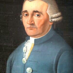 Portrait d'homme à l'habit bleu.