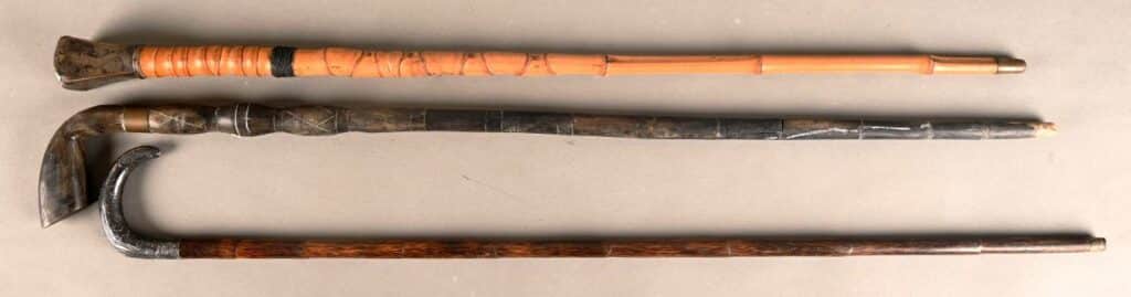 Lot composé de 3 cannes