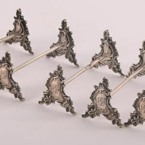 Suite de 5 portes-couteau en argent