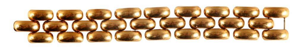 Bracelet tank ancien en or jaune